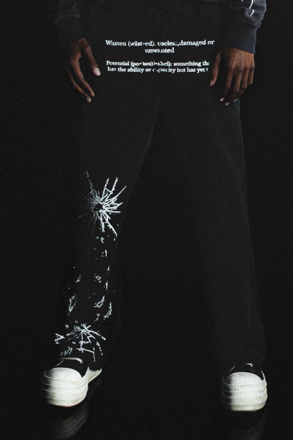 WASTED POTENTIAL Shattered Flared Sweatpant