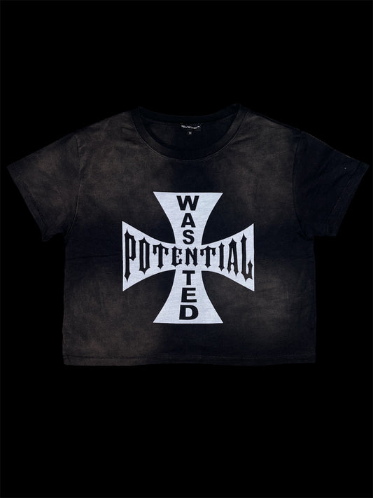 IRON CROSS CROPPED TEE