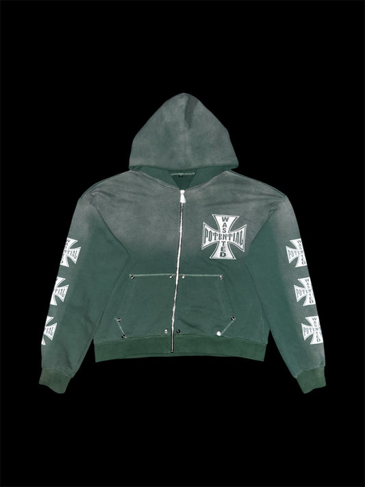 Studded Iron Cross Hoodie