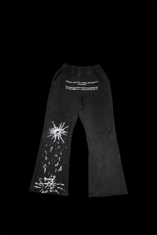 WASTED POTENTIAL Shattered Flared Sweatpant